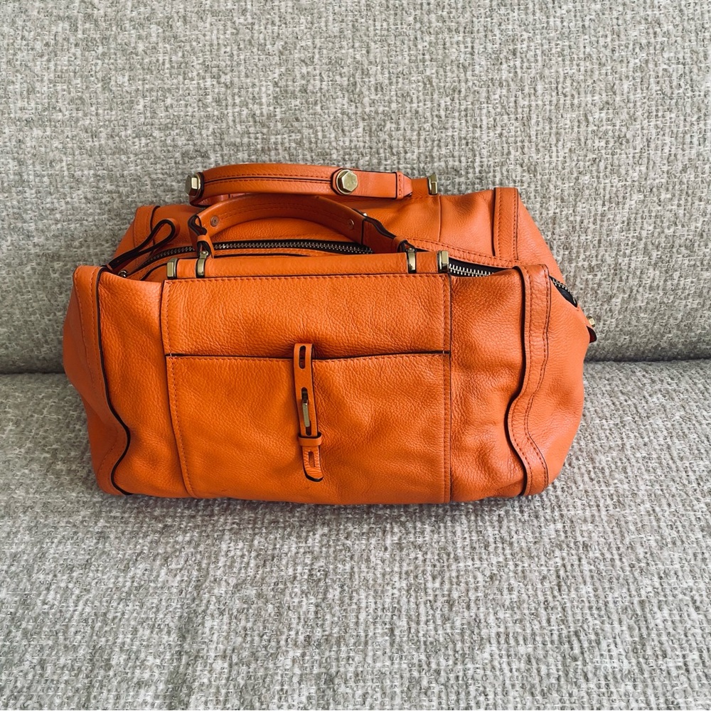 Orange orYany Leather Satchel Handbag - Women